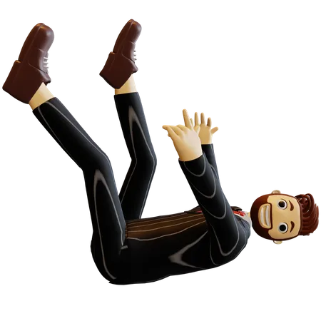 Businessman falling  3D Illustration