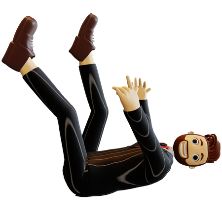 Businessman falling 3D Illustration