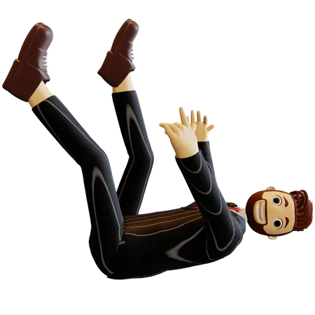 Businessman falling 3D Illustration