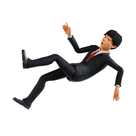 Businessman Falling Down  3D Illustration