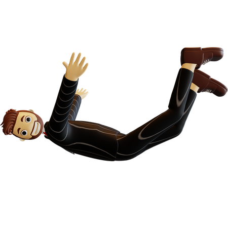 Businessman falling down  3D Illustration