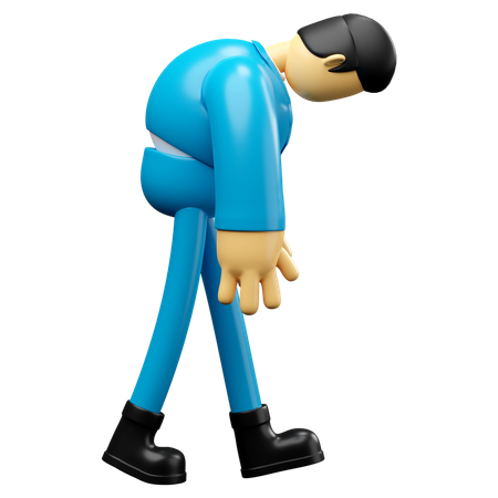 Businessman Feeling Fatigue 3D Illustration
