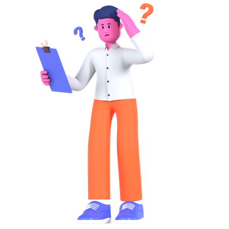 Businessman Feeling Panic  3D Icon
