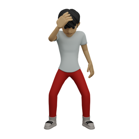 Businessman feels low after missing target  3D Icon