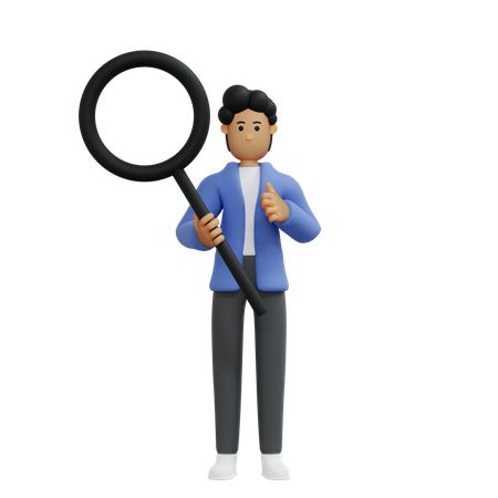 Businessman finding solution  3D Illustration