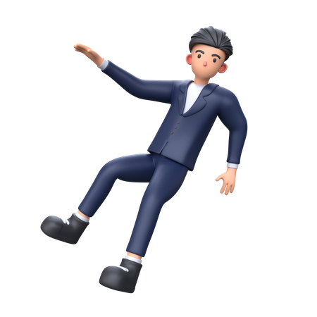 Businessman floating in the air  3D Icon