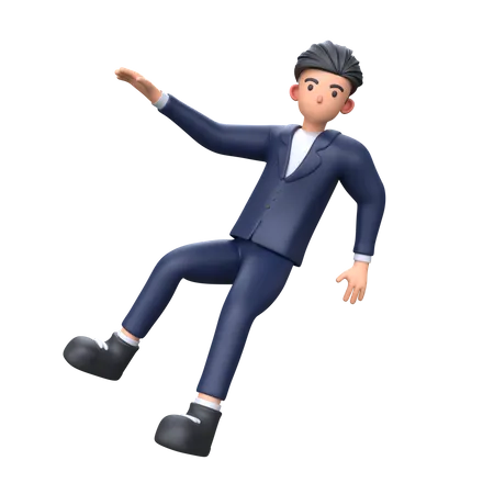 Businessman floating in the air  3D Illustration