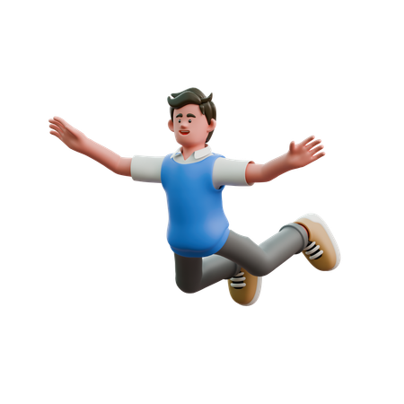 Businessman Flying  3D Icon