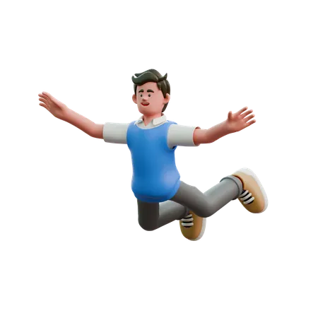 Businessman Flying  3D Icon