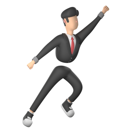 Businessman Flying  3D Illustration