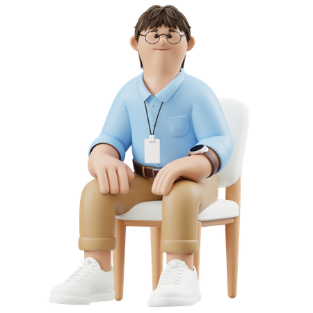 사업가 중심의 경청  3D Illustration