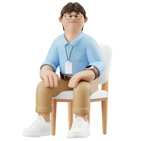 사업가 중심의 경청  3D Illustration