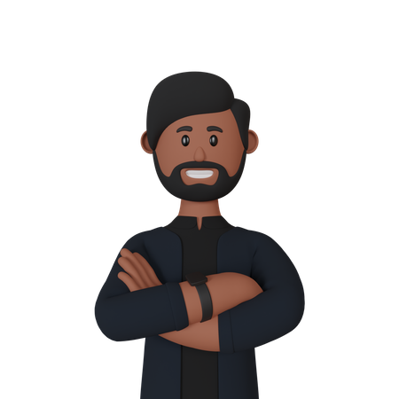 Businessman folding hand  3D Icon