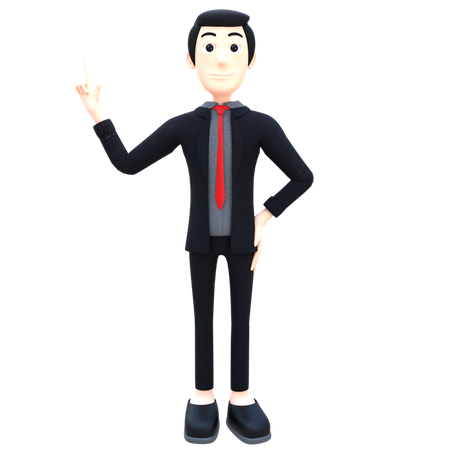 Businessman Gives Advise  3D Illustration