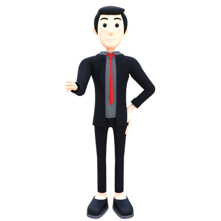 Businessman Gives Business Advise  3D Illustration