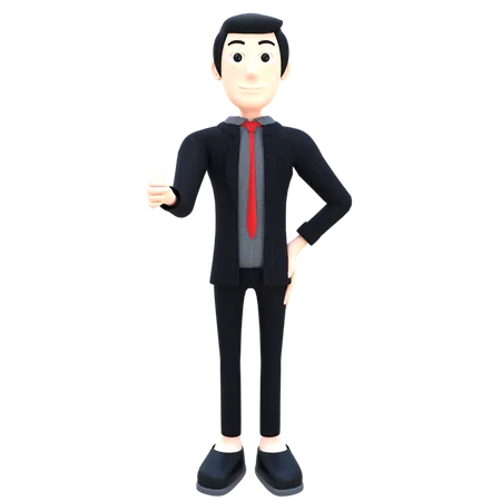 Businessman Gives Business Advise  3D Illustration