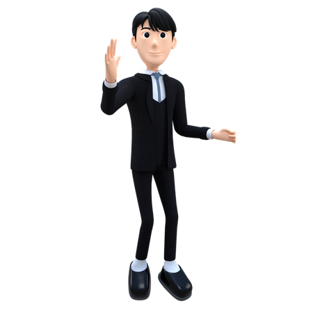 Businessman Gives Business Advise  3D Illustration