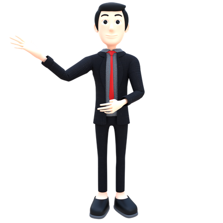 Businessman Gives Business Advise  3D Illustration