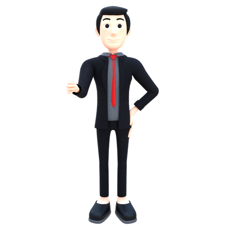 Businessman Gives Business Advise  3D Illustration