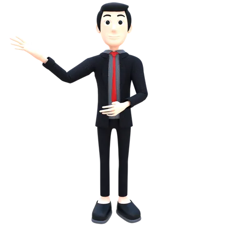 Businessman Gives Business Advise  3D Illustration