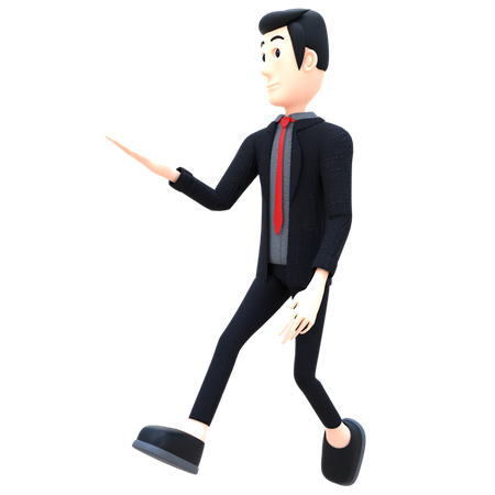 Businessman Gives Business Tips  3D Icon