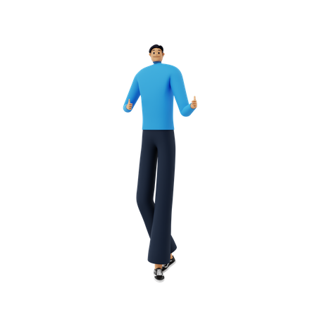 Businessman giving appreciation  3D Icon