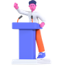 3d business speech logo