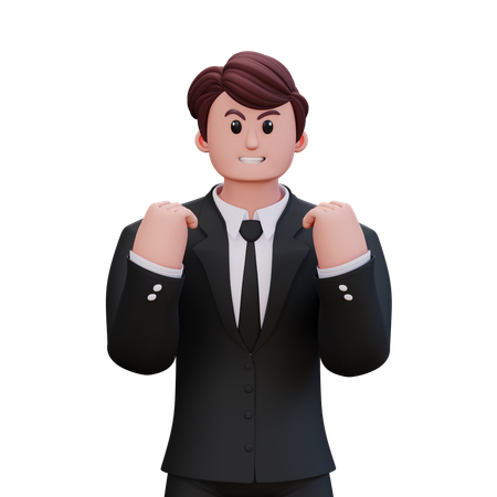 Businessman Giving Keep Spirit  3D Illustration