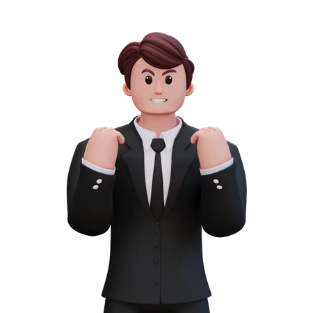 Businessman Giving Keep Spirit  3D Illustration