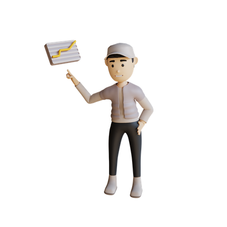 Businessman Giving Presentation  3D Illustration