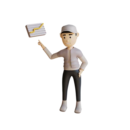 Businessman Giving Presentation  3D Illustration