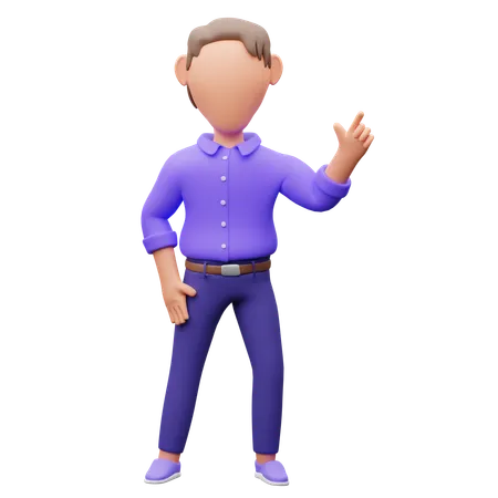 Businessman Giving Presentation  3D Illustration