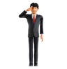 Businessman Giving Salute