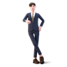 businessman standing pose 3d logo