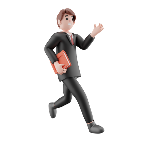Businessman going to work  3D Icon