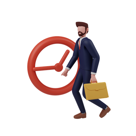 Businessman going to work  3D Illustration