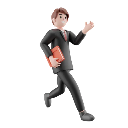 Businessman going to work  3D Illustration