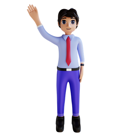 Businessman Greeting  3D Illustration