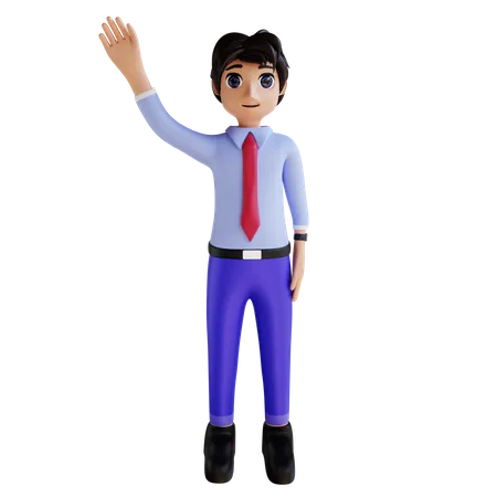 Businessman Greeting  3D Illustration