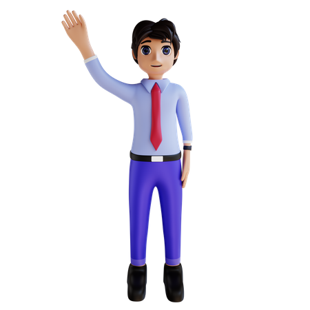 Businessman Greeting 3D Illustration