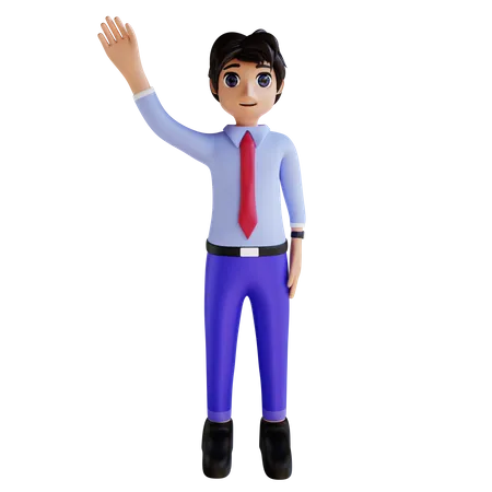 Businessman Greeting 3D Illustration