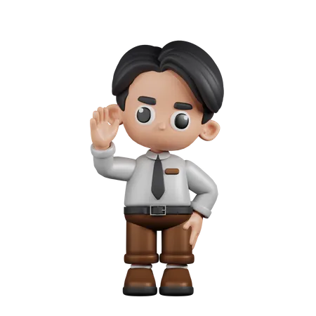 Businessman Greeting Gesture  3D Illustration