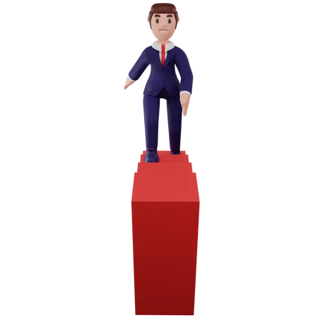 Businessman Growth  3D Illustration
