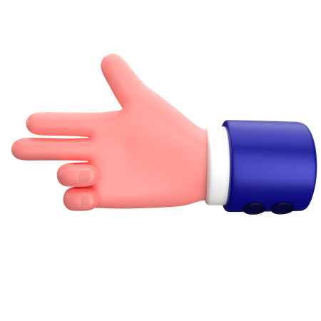 Businessman gun fingers gesture sign  3D Icon