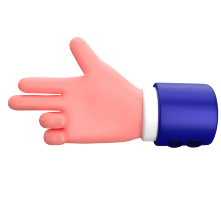 Businessman gun fingers gesture sign  3D Icon