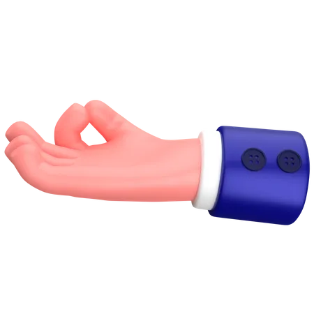 Businessman Gyan mudra hand gesture  3D Icon