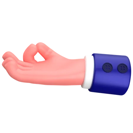 Businessman Gyan Mudra Hand Gesture 3 D Illustration 3D Icon