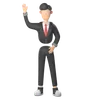 Businessman Hand Raised Up