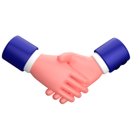 Businessman hand shake gesture sign  3D Icon