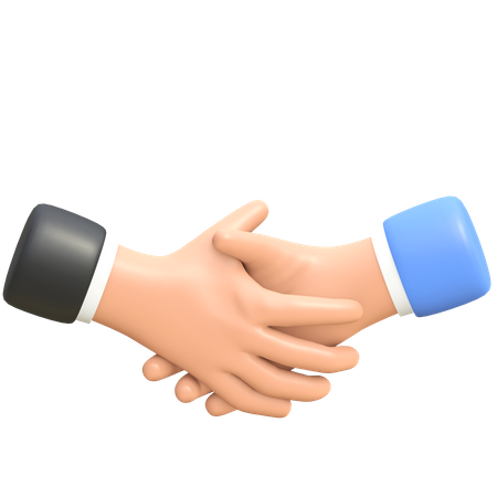 Businessman handshake 3D Illustration